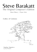 Steve Barakatt | Cedars of Lebanon | The Original Composer's Edition